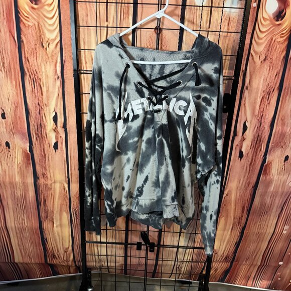 Unknown - Metallica Tie Dye Hoodie - Black, White - 2x - Picture 1 of 4